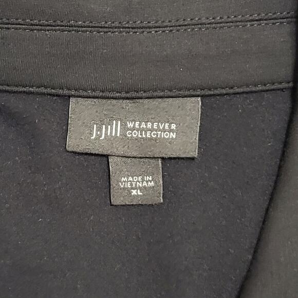 J. Jill Wearever Collection Black Full Zip Jacket Stretch Lightweight XL Casual - Picture 8 of 15
